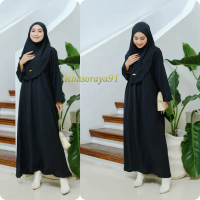 PROMO ALANA DRESS GAMIS SET JILBAB CRINGKEL AIRFLOW LD 120 CM