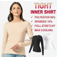ROOFLESS Baju Muslimah Wear Baju Inner Lengan Panjang Baju Tight Perempuan Compression Shirt Woman B