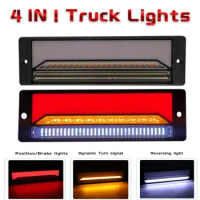 147LED Trailer Truck Light Automobile 4 in 1 Tail Light Waterproof Flowing Signal light Lamp Brake Stop led lights for 24v truck