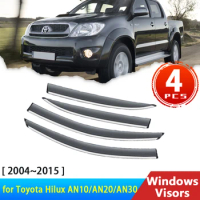 Deflectors for Toyota Hilux AN10 AN20 AN30 2004~2015 Accessories Car Side Windows Visors Rain Eyebrow Grand Sun Visor Windshield
