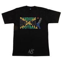 T-Shirt BANDUNG REGGAE FOOTBALL / Baju Bob Marley Band Reggae Ska / Kaos Casual Ultra Hooligan Dewas
