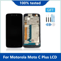 For Motorola Moto C Plus CPlus XT1721 XT1722 XT1723 XT1724 LCD Display Touch Screen Assembly For Moto C Plus Display With Frame