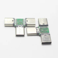 1pcs Type-C Male to Female Transfer Adapter 3.1 1 Male to 2 Female T Type Test Board Charging Connector