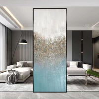 藝術玻璃玄關客廳入戶背景屏風隔斷簡約現代裝飾輕奢定制抽象工藝