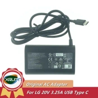 Original 65W USB-C 20V 3.25A AC/DC Adapter for LG gram 15Z90Q 16Z90Q 17Z90Q 16Z95PD 17Z90P-K.ADC9U1 AADT-65DSU-D03-2 Charger