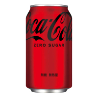 【Coca-Cola 可口可樂ZERO SUGAR】無糖零卡易開罐330mlx6入/組