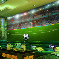 足球主題墻紙裝飾客廳臥室包廂房間背景墻燒烤啤酒屋KTV酒吧壁紙