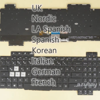 UK Nordic SD LA Spanish Korean Italian German French Keyboard For Asus ROG Strix SCAR II GL704GM GL704GV GL704GW, RGB Backlight