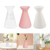 Plastic Vase Decors Floral Arrangements Thickened Modern Bud Vase Plants Pot for Bookshelf Indoor Holiday Flower Shop Wedding