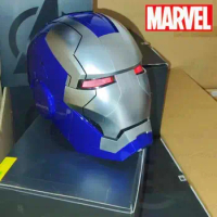 Hot Disney Iron Man Helmet 1:1 Mk5 Voice Control Eyes With Light Toys Model For Adult Electric Wearable Christmas Boys Gifts