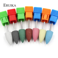 ERUIKA 1PC Bullet Head Nail Drills Bit Rubber Silicon Material Nail Buffer Machine For Manicure Nail Art Accessories Nail Files