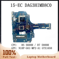DAG3HIMB8C0 M43252-601 M43253-601 Laptop Motherboard For HP 15-EC With R5 5600H / R7 5800H CPU N18P-G61-MP2-A1 GTX1650 100% Test