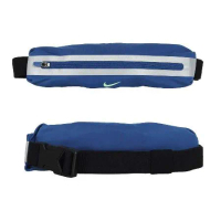 NIKE 運動彈性腰包 3.0-臀包 側背包 斜背包 反光 墨藍銀綠