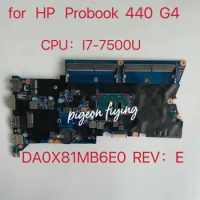 For HP Probook 440 G4 Laptop Motherboard CPU: i7-7500U SR2ZV DDR4 DA0X81MB6E0 905797-601 905797-501 905797-001
