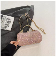 Vedlyn Vedlyn Amara Tas Pesta Wanita Clutch Brokat Elegan – PInk