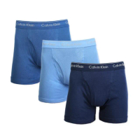 【Calvin Klein 凱文克萊】CK 三件組 男內褲 純棉吸汗透氣 精美盒裝 長版 四角褲(柔軟 透氣)
