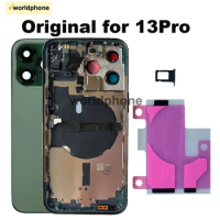 Ori Back Housing Cover Battery Door with Pre-installed Flex Cable with Frame Side Buttons for iPhone 13 Pro