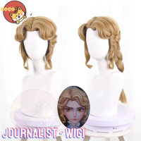 Identity V Journalist Cosplay Wig Game IDV Alice DeRoss Hair Identity V Journalist Alice Hair Light Brown Pigtail Wig CoCos