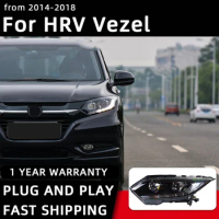 Car Styling Headlights for Honda HRV HR-V Vezel LED Headlight 2014-2018 Head Lamp DRL Signal Projector Lens Automotive Accessori