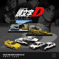 TIME MICRO 1/64 Head Text D รถของเล่นโลหะผสม Toyota AE86 Mazda RX-7 โมเดลรถหล่อโลหะ ของเล่นเด็ก ของข
