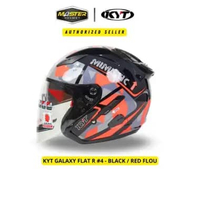 Helm Kyt Galaxy Flat R Seri 4 Red Double Visor Helmet L