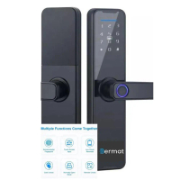 Bermat Kunci Pintu Digital Smart Lock Fingerprint Card Doorlock 4585 Terlaris