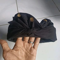Udeng Jadi Songket Bordir Hitam Premium 59cm BORDIR HITAM GOLD