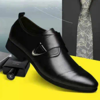 Italian Leather Wedding Business Dress Shoes Oxford Shoes for Men Zapatos De Hombre De Vestir Formal Shoes Men Monk Strap
