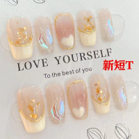 Handmade Nails Wear Short ins Nail Stickers Art Wearable tiktok Nail Patches
