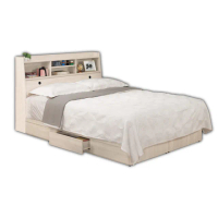 【BODEN】傑洛5尺雙人床組-床頭箱+三抽收納床底(不含床墊)