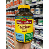 美國Nature Made 鈣 600毫克 + 維他命D3, 100粒軟膠囊 