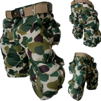 Celana Cargo Loreng Pendek Bahan Katun Import Loreng molette