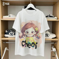 Áo Thun, Phông Nữ Cotton 250gsm UNISEX 8Tee Cartoon Girl Lover Thời Trang Thoáng Mát Oversize 100Kg 