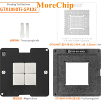 Amaoe GTX1080Ti GP102 350 KI AI Reball Set GPU IC Chip Solder Plate Location Platform Magnet Base BGA Stencil Weld Soldering