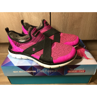 Skechers Flex Appeal 2.0 12752 HPBK女鞋-粉黑US7.5/CM24.5
