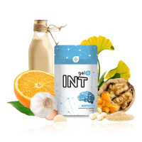 เจลสทริป INT GEL PLUS STRIP รสส้ม 1 แพค 15 ซอง สารอาหารเสริมสมอง ด้วย Lecithin Ginkgo Vitamin B2 B6 