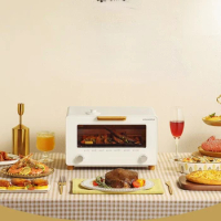 Retro Style Mini Steam Electric Oven Household Small Size Thin and Miniature Steam Baking Oven Forno Pizza