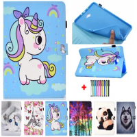 For Samsung Galaxy Tab A 10.1 Case 2016 SM-T585 Tablet Case Painted Coque Wallet Card Funda For Tab A6 10.1 T580 Cover