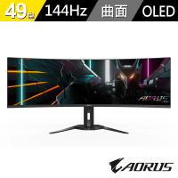 【GIGABYTE 技嘉】AORUS 49型 CO49DQ 電競螢幕(32:9/OLED/5120x1440/144Hz/HDMI/Type-C/內建喇叭)