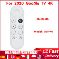 For 2020 Google TV Chromecast 4K Snow G9N9N New Bluetooth Voice Remote Control Remote Control Replacement (Remote Only)