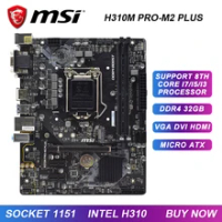 MSI H310M PRO-M2 PLUS เมนบอร์ด1151เมนบอร์ด DDR4 Intel Core I9-9900K I7-8700K ซีพียู H310 H310M 32GB M.2 USB 3.1 PCI-E 3.0