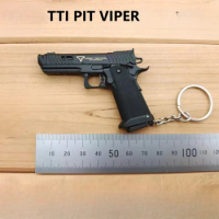 Alloy Empire 1: 3 G34 TTI PIT VIPER Pistol Model Throw Shell Keychain Assemble Disassemble Mini Toy Gun for Adult Kids Gift