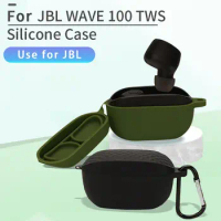 Silicone Headphone Cover For JBL Wave 100TWS Wireless Earbuds Protective Case Shockproof Soft Bluetooth Earphone Shell