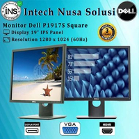 Monitor DELL P1917S 19" Square Professional Series 3 Years Packing Kayu