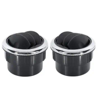 2Pcs 75mm 2.95 inch A/C Air Vent Deflector Universal Side Roof Round Louvered Air Conditioning Outlet for RV Bus Coach