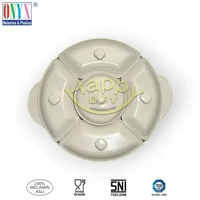 PARTY SET | SERVING SET | WADAH SAJI PRASMANAN BULAT SET MELAMIN 14IN CREAM