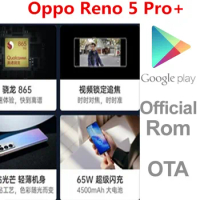 New Oppo Reno 5 Pro+ Plus 5G Android Phone 50.0MP+32.0MP 6.55" 90HZ 2400X1080 Snapdragon 865 65W Charger 4500mAh Face ID GPS