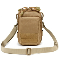 戶外戰術軍迷收納單肩包MOLLE多功能迷彩掛包野營狩獵運動手機包