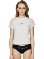 BMG Lace Panty - กางเกงชั้นในดีไซน์โลโก้ BEMING ปักเพชร สีดำ