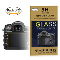 2x Self-Adhesive 0.25mm Glass LCD Screen Protector for Nikon D3500 D3400 D3300 D3200 D3100 Digital Camera